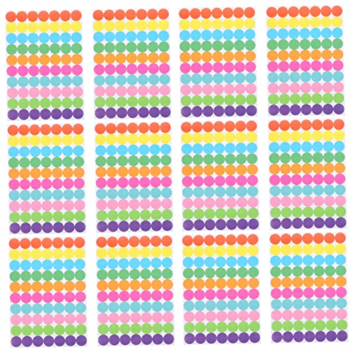 SHINEOFI 20 Blatt Farbpunkt-aufkleber Aufkleber Für Kleinkinder Kleine Aufkleber Runden Aufkleber Mit Farbetiketten Farbig Runde Aufkleber Rote Punktaufkleber Kreise Planer-aufkleber Papier von SHINEOFI