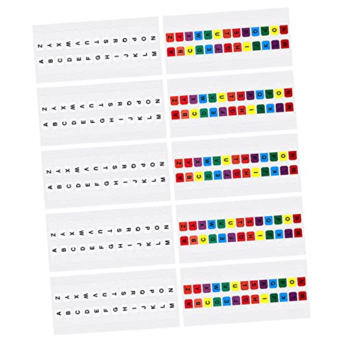 SHINEOFI 20 Blatt Index-Aufkleber Indexaufkleber Alphabetische Haftnotizen farbige Registerkarten Buchregisterkarten zum Kommentieren Lieferungen kommentieren Seitenlaschen aus Kunststoff von SHINEOFI