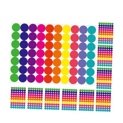 SHINEOFI 20 Blatt Punktaufkleber Mini-Aufkleber kreis aufkleber etiketten runde Aufkleber Siegeletikett Paketsiegelaufkleber Farbcodierungsetiketten Aufkleber aus beschichtetem Papier von SHINEOFI
