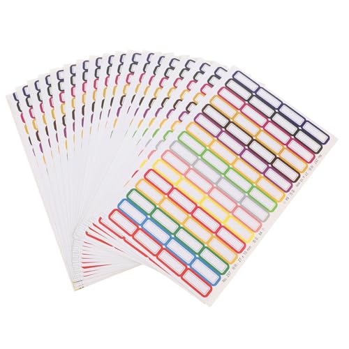 SHINEOFI 20 Blatt Selbstklebende Namensetiketten Bunte Mehrzweck Aufkleber Für Haushalt Küche Büro Beschriftbar Für Gläser Aufbewahrungsboxen Schulbedarf Organisieren Und Personalisieren von SHINEOFI