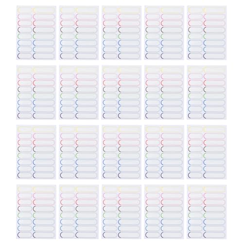 SHINEOFI 20 Blatt Wasserdichtes Flaschenetikett wasserfeste Namensschilder Flaschenetiketten für die Babyparty Tassenetiketten Flaschenetiketten für Kindertagesstätten PVC selbstklebend von SHINEOFI
