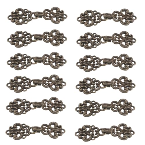 SHINEOFI 20 Paare Cheongsam Metallknöpfe Vintage Chinesische Froschknöpfe aus Legierung für Hanfu Kleidungsverschluss Robust Elegant Einfach zu Nähen Vielseitig für DIY und Traditionelle von SHINEOFI