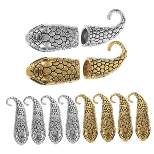 SHINEOFI 20 Paare Teiliges Schlangen-kopf-armbandverschlüsse aus Legierung Vielseitige DIY Schmuckverbinder für Halsketten und Armbänder Sicherer Knebelverschluss Passend für Verschiedene SHINEOFI 20 Paare Teiliges Schlangen-kopf-armbandverschlüsse aus Legierung Vielseitige DIY Schmuckverbinder für Halsketten und Armbänder Sicherer Knebelverschluss Passend für Verschiedene von SHINEOFI