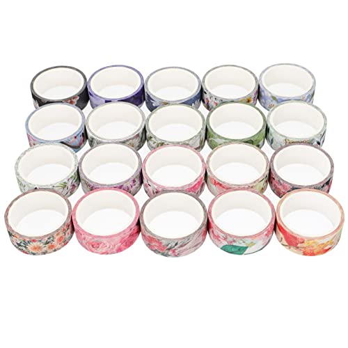 SHINEOFI 20 Rollen Handbuch und Klebeband bastelset basteln für Kinderbasteln scheckheft Fotoalbumdekoration doppelt Spender tagebuch klebeband Fotoalbumband Papier Green von SHINEOFI