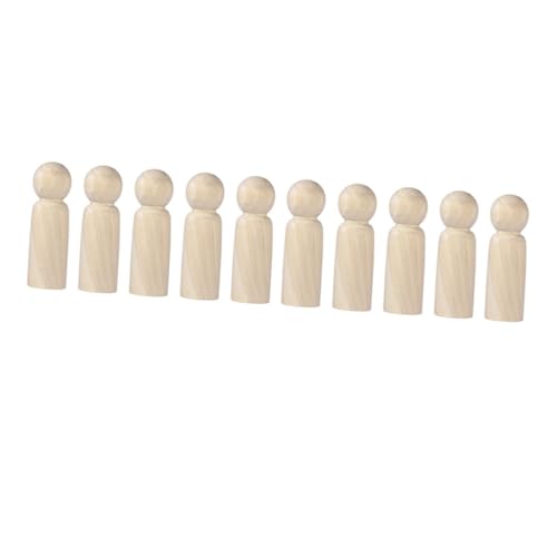 SHINEOFI 20 Stück DIY Holzpuppe Spielzeugmenschen Bären Sie Augen und malen painting set for Kreativset für Holzfiguren holzhandwerk selber machen Bambus von SHINEOFI
