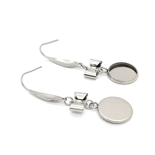SHINEOFI 20 Stück DIY Ohrringe Metalltrays Schmuck Basis Trays für Stilvolle Ohrringe Innendurchmesser Robust und Leicht Bastelmaterialien für Frauen von SHINEOFI