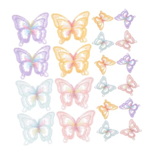 SHINEOFI 20 Stück Doppelschichtige Schmetterling Applikationen Bestickte Organza Patches zum Aufbügeln Farbige Dekorative Stoffflicken für DIY Hochzeitskleider Schuhe Taschen Teiliges SHINEOFI 20 Stück Doppelschichtige Schmetterling Applikationen Bestickte Organza Patches zum Aufbügeln Farbige Dekorative Stoffflicken für DIY Hochzeitskleider Schuhe Taschen Teiliges von SHINEOFI