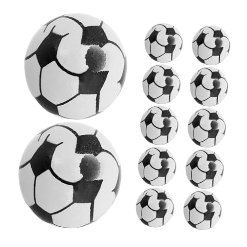 SHINEOFI 20 Stück Fußball Holzperlen Für Kinder Selbstgemacht Sportperlen Kreative Bastelmaterialien Aus Sicherem Holz Für Armbänder Und Schmuckherstellung Kinderfreundliche Größe von SHINEOFI