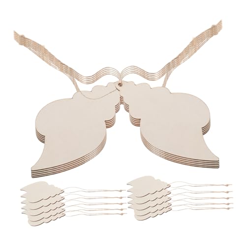 SHINEOFI 20 Stück Holzausschnitte Zum Thema : Unvollendete Muschelornamente, Wanddekoration Im Küstenstil, Blanke Holzausschnitte Zum Bemalen, Basteln von SHINEOFI