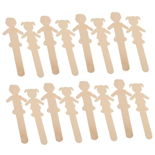 SHINEOFI 20 Stück Holzfiguren zum Basteln Unbemalte Junge und Mädchen Holzschnitt für Kreative DIY Projekte Kunstbedarf für Pädagogische Bastelmaterialien Kreativität von SHINEOFI