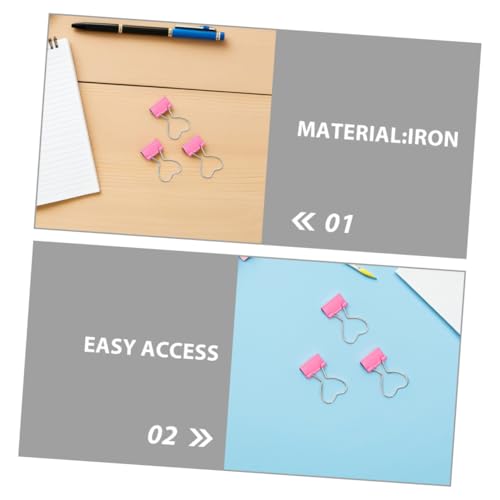 SHINEOFI 20 Stück Kleine Binder Clips Herzform Metall Büroklammern Für Papiere Dokumente Organisieren Sanftes Halten Für Schule Zuhause SHINEOFI 20 Stück Kleine Binder Clips Herzform Metall Büroklammern Für Papiere Dokumente Organisieren Sanftes Halten Für Schule Zuhause von SHINEOFI