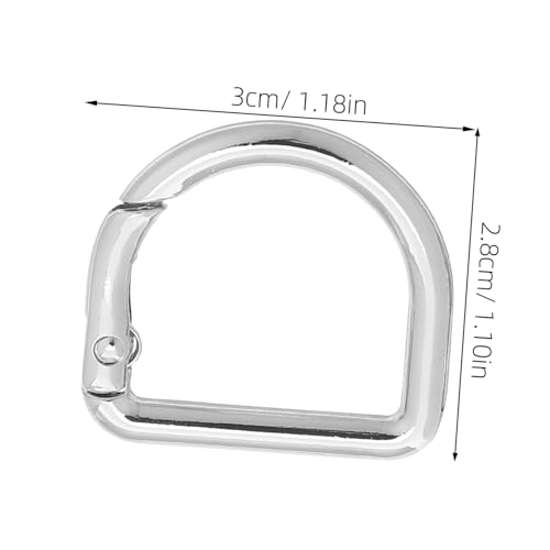 SHINEOFI 20 Stück Kleine Metall-d-ring Karabiner mit Federfunktion Langlebige Zinklegierung Vielseitig für Schlüsselanhänger Rucksackzubehör Geldbörsenketten und Haustierhalsbänder Glatte von SHINEOFI