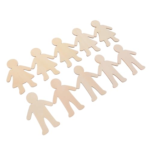 SHINEOFI 20 Stück Leere Holzfiguren: Unfertige Holzbastelstücke Zum Bemalen – Jungen- Und Mädchenausschnitte Für Kreative Projekte – Leere Holzscheiben Als Malmaterial SHINEOFI 20 Stück Leere Holzfiguren: Unfertige Holzbastelstücke Zum Bemalen – Jungen- Und Mädchenausschnitte Für Kreative Projekte – Leere Holzscheiben Als Malmaterial von SHINEOFI