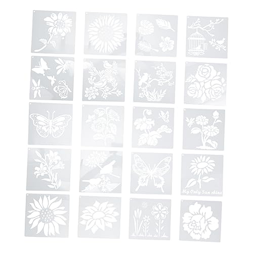 SHINEOFI 20 Stück Malerei Gravurvorlage Große Schablone Kind Zeichnung Kunstschablonen Zum Zeichnen Schmetterling Schablonen Zum Malen Für Journal -schablone Mini-schablonen Plastik Weiß SHINEOFI 20 Stück Malerei Gravurvorlage Große Schablone Kind Zeichnung Kunstschablonen Zum Zeichnen Schmetterling Schablonen Zum Malen Für Journal -schablone Mini-schablonen Plastik Weiß von SHINEOFI