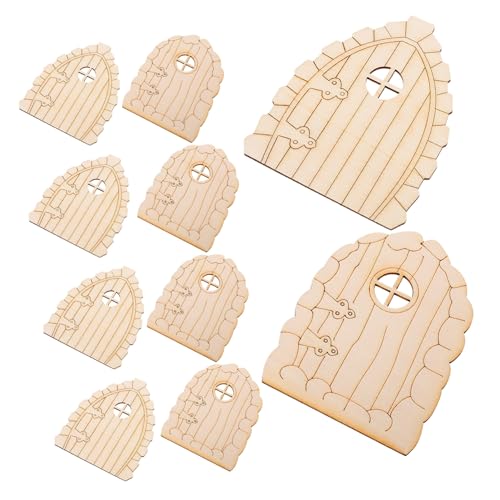 SHINEOFI 20 Stück Mini Holz Teile Unvollendete Garten Deko für Miniaturhäuser Hängende Tür für Feengarten Langlebiges Holzmaterial für Outdoor Dekoration SHINEOFI 20 Stück Mini Holz Teile Unvollendete Garten Deko für Miniaturhäuser Hängende Tür für Feengarten Langlebiges Holzmaterial für Outdoor Dekoration von SHINEOFI