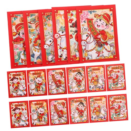 SHINEOFI 20 Stück Rote Umschläge Jahr Des Pferdes Rote Geldtaschen für Frühlingsfest Hochzeit Geburtstag mit Segenssprüchen Cartoon Stil Stabiler Papierumschlag für Geldgeschenke Erwachsene SHINEOFI 20 Stück Rote Umschläge Jahr Des Pferdes Rote Geldtaschen für Frühlingsfest Hochzeit Geburtstag mit Segenssprüchen Cartoon Stil Stabiler Papierumschlag für Geldgeschenke Erwachsene von SHINEOFI