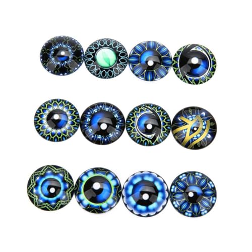 SHINEOFI 20 Stück Runde Glas Cabochon Patches Blau Kreative DIY Schmuck Patches für Ohrringe Manschettenknöpfe Vielseitige Dekoration für Schmuck und Bastelarbeiten SHINEOFI 20 Stück Runde Glas Cabochon Patches Blau Kreative DIY Schmuck Patches für Ohrringe Manschettenknöpfe Vielseitige Dekoration für Schmuck und Bastelarbeiten von SHINEOFI