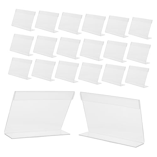 SHINEOFI 20 Stück Teiliges Acryl Preisschildhalter Klarer Förmiger Tischaufsteller Bruchfestes Material Platzsparendes Design Einfacher Etikettenwechsel für Laden Theke Kühlschrank und SHINEOFI 20 Stück Teiliges Acryl Preisschildhalter Klarer Förmiger Tischaufsteller Bruchfestes Material Platzsparendes Design Einfacher Etikettenwechsel für Laden Theke Kühlschrank und von SHINEOFI