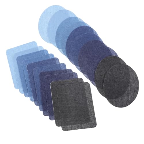 SHINEOFI 20 Stück Teiliges Bügelflicken Denim Reparaturpatches Selbstklebend Bestickte Ovale Rechteckige Knieapplikationen Flexible Form Strapazierfähig Vielseitig für Kleidung und Outdoor SHINEOFI 20 Stück Teiliges Bügelflicken Denim Reparaturpatches Selbstklebend Bestickte Ovale Rechteckige Knieapplikationen Flexible Form Strapazierfähig Vielseitig für Kleidung und Outdoor von SHINEOFI