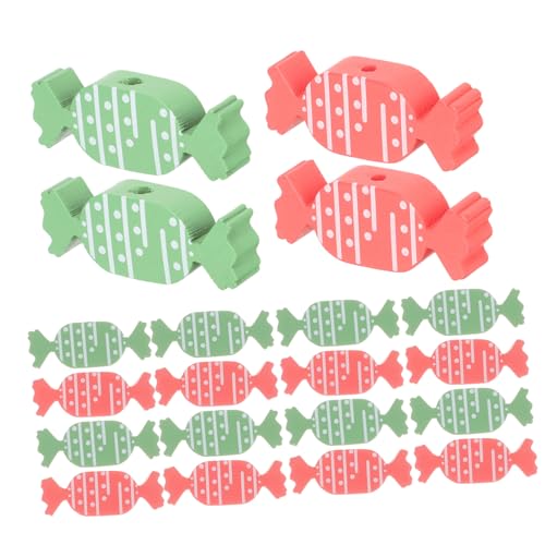 SHINEOFI 20 Stück Teiliges Candy-förmige Holzperlen für Schmuckherstellung DIY Anhänger und Girlanden Rot-grün Weihnachtsdeko Bastelperlen mit Durchlochung für Halsketten und Armbänder SHINEOFI 20 Stück Teiliges Candy-förmige Holzperlen für Schmuckherstellung DIY Anhänger und Girlanden Rot-grün Weihnachtsdeko Bastelperlen mit Durchlochung für Halsketten und Armbänder von SHINEOFI