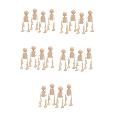 SHINEOFI 20 Stück Teiliges DIY Holzfiguren Unbemalt Pädagogisches Bastelspielzeug für Malen Gliederpuppen Holzpuppen Basteln Feinmotorik SHINEOFI 20 Stück Teiliges DIY Holzfiguren Unbemalt Pädagogisches Bastelspielzeug für Malen Gliederpuppen Holzpuppen Basteln Feinmotorik von SHINEOFI