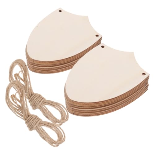 SHINEOFI 20 Stück Teiliges Holzschild Rohlinge aus Unbehandeltem Holz Leere DIY Bastelplatten für Kreative Handwerksprojekte Bemalbare Holzformen für Wohn Party Hochzeitsdekoration von SHINEOFI