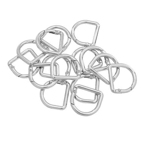SHINEOFI 20 Stück Teiliges Kleine D Ring Karabiner Clips aus Robustem Zinklegierungs Metall mit Federmechanismus Leichter Schlüsselanhänger Clip für Schlüssel Taschen Rucksäcke und von SHINEOFI