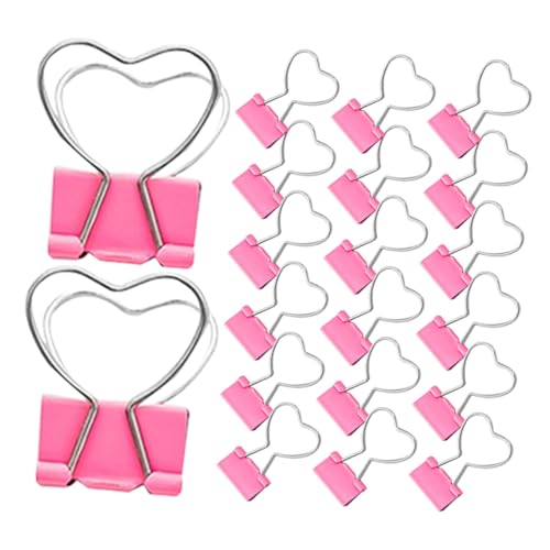 SHINEOFI 20 Stück Teiliges Kleine Metall Binder Clips Herzform Stabile Papierklemmen für Büro Schule und Zuhause Dekorative Einfach zu Verwendende Büroklammern für Stilvolle SHINEOFI 20 Stück Teiliges Kleine Metall Binder Clips Herzform Stabile Papierklemmen für Büro Schule und Zuhause Dekorative Einfach zu Verwendende Büroklammern für Stilvolle von SHINEOFI