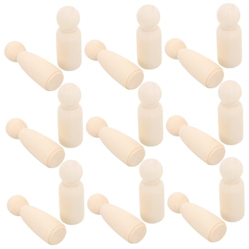 SHINEOFI 20 Stück Teiliges Natürliche Holzfiguren Unbemalte Steckpuppen für DIY Basteln Malen Erwachsene Kreative Holzpuppen für Kunstprojekte und Partydekoration SHINEOFI 20 Stück Teiliges Natürliche Holzfiguren Unbemalte Steckpuppen für DIY Basteln Malen Erwachsene Kreative Holzpuppen für Kunstprojekte und Partydekoration von SHINEOFI