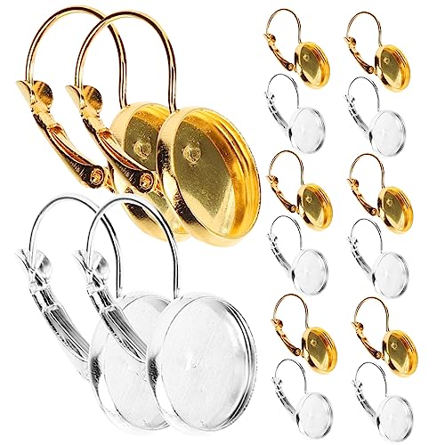 SHINEOFI 20 Stück Teiliges Ohrring Bezel Anhänger Trays Runde Schmuckfassung DIY Zubehör für Ohrringe Selber Machen Silber und Goldfarbene Pendants für Kreative Schmuckherstellung SHINEOFI 20 Stück Teiliges Ohrring Bezel Anhänger Trays Runde Schmuckfassung DIY Zubehör für Ohrringe Selber Machen Silber und Goldfarbene Pendants für Kreative Schmuckherstellung von SHINEOFI