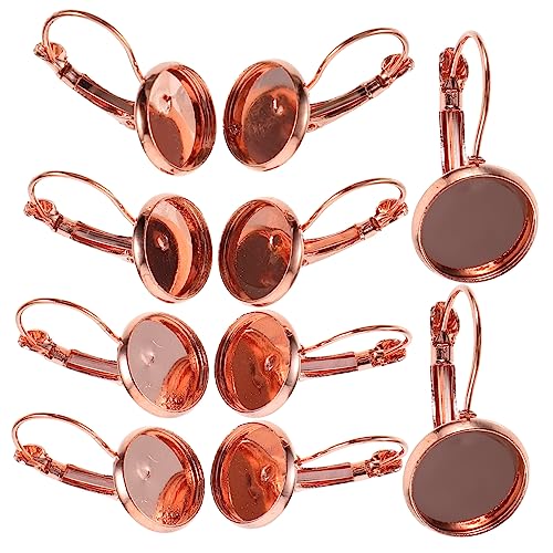 SHINEOFI 20 Stück Teiliges Ohrring Lünette Tablett Roségold Diy Schmuckzubehör Stabile Trays für Ohrhaken Leicht und Kompakt für Ohranhängergestaltung von SHINEOFI