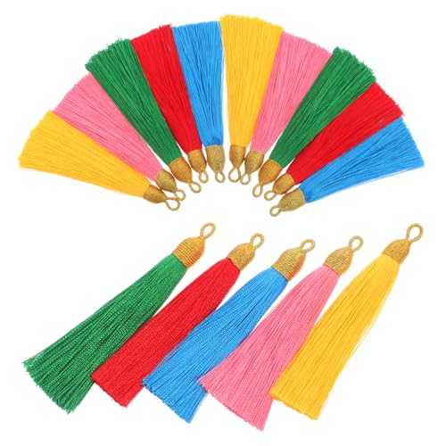 SHINEOFI 20 Stück Teiliges Polyester Quasten Bunte DIY Schmuck Anhänger Fransen Troddeln für Taschen Lesezeichen Schlüsselanhänger Vielseitige Bastelverzierung Langlebige SHINEOFI 20 Stück Teiliges Polyester Quasten Bunte DIY Schmuck Anhänger Fransen Troddeln für Taschen Lesezeichen Schlüsselanhänger Vielseitige Bastelverzierung Langlebige von SHINEOFI