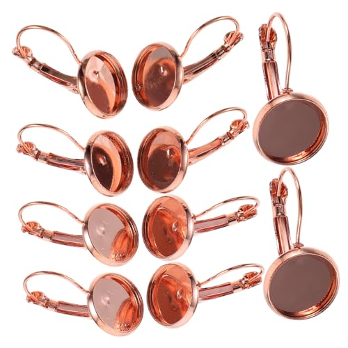 SHINEOFI 20 Stück Teiliges Roségold Robuste Eisen ohrring lünette für DIY Schmuckherstellung Leere Ohrring basis zum Einlegen von Harz Cabochons und Schmucksteinen SHINEOFI 20 Stück Teiliges Roségold Robuste Eisen ohrring lünette für DIY Schmuckherstellung Leere Ohrring basis zum Einlegen von Harz Cabochons und Schmucksteinen von SHINEOFI