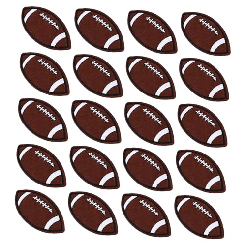 SHINEOFI 20 Stück Teiliges Rugby Förmige Aufnäher zum Aufbügeln Bestickte Stoffpatches für Kleidung Taschen Hosen DIY Reparatur und Dekoration Robust und Vielseitig Einsetzbar SHINEOFI 20 Stück Teiliges Rugby Förmige Aufnäher zum Aufbügeln Bestickte Stoffpatches für Kleidung Taschen Hosen DIY Reparatur und Dekoration Robust und Vielseitig Einsetzbar von SHINEOFI