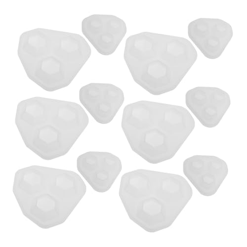 SHINEOFI 20 Stück Teiliges Silikon Resin Formen Diamant Miniatur Gießformen für Handgemachte Schmuckherstellung Wiederverwendbar Langlebig Einfach zu Entformen für Diy Anhänger und von SHINEOFI