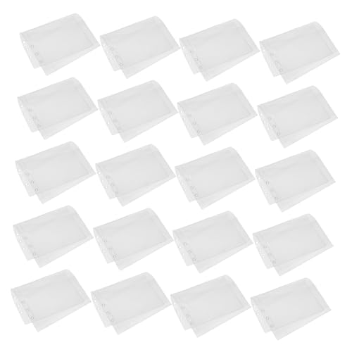 SHINEOFI 20 Stück Teiliges Transparente Ringbuch Klarsichthüllen aus PVC Dokumenten Aufbewahrungstaschen für Büro Schule und Mobiles Arbeiten Leichte Sichere Organizer Hüllen für Notizen von SHINEOFI