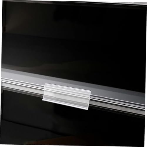SHINEOFI 20 Stück Teiliges Transparente Selbstklebende Etikettenhalter aus PVC Langlebige Preisschild Regaletiketten für Büro Lager Schule Bibliothek Vielseitig zur Organisation und von SHINEOFI