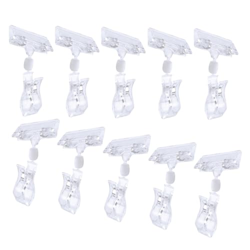 SHINEOFI 20 Stück Teiliges Transparentes Drehbares Preisschild Clip Langlebige Klammern für Regalbeschriftung Vielseitiger Schilderhalter für Supermarkt Einzelhandel Werbedisplay SHINEOFI 20 Stück Teiliges Transparentes Drehbares Preisschild Clip Langlebige Klammern für Regalbeschriftung Vielseitiger Schilderhalter für Supermarkt Einzelhandel Werbedisplay von SHINEOFI