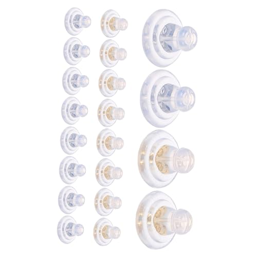 SHINEOFI 20 Stück Transparente Silikon-ohrring-verschlüsse für Ohrstecker Weiche Sichere Ohrstopper mit Glatten Kanten für DIY Schmuckherstellung und Komfortables Tragen SHINEOFI 20 Stück Transparente Silikon-ohrring-verschlüsse für Ohrstecker Weiche Sichere Ohrstopper mit Glatten Kanten für DIY Schmuckherstellung und Komfortables Tragen von SHINEOFI