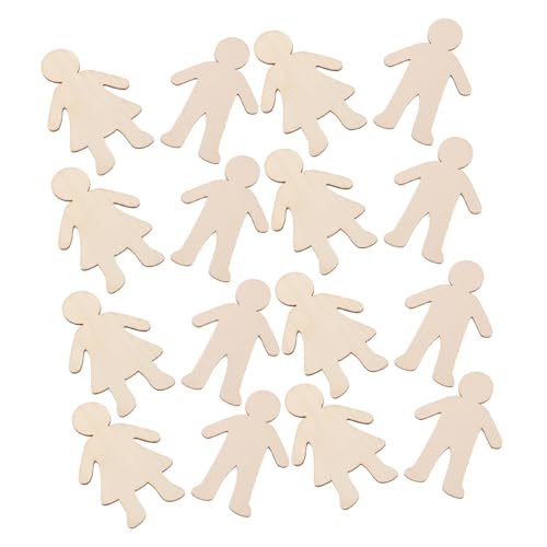 SHINEOFI 20 Stück Unlackierte Holzfiguren für Diy Bastelmaterialien zum Malen Junge Mädchen Holzscheiben für Kreative Kunstprojekte und Partys SHINEOFI 20 Stück Unlackierte Holzfiguren für Diy Bastelmaterialien zum Malen Junge Mädchen Holzscheiben für Kreative Kunstprojekte und Partys von SHINEOFI
