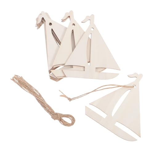SHINEOFI 20 Stück Unvollendete Segelboot Ausschnitte Aus Holz Segelboot Formen Zum Aufhängen Ornamente Blanke Anhänger Zum Basteln Von DIY Projekten Sommer Strand Nautische SHINEOFI 20 Stück Unvollendete Segelboot Ausschnitte Aus Holz Segelboot Formen Zum Aufhängen Ornamente Blanke Anhänger Zum Basteln Von DIY Projekten Sommer Strand Nautische von SHINEOFI