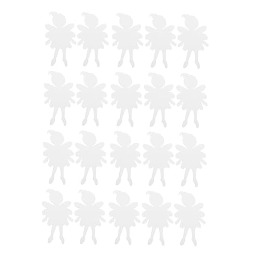 SHINEOFI 20 Stück Weiße Kartonfiguren zum Bemalen Feen-silhouetten aus Papier Leere Bastelvorlagen DIY Kreative Malprojekte Fördert Farberkennung und Feinmotorik im Kunstunterricht von SHINEOFI