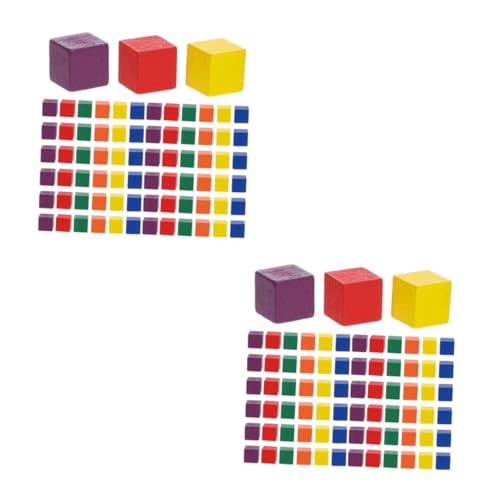 SHINEOFI 200 Stck Bunte Holzwürfel DIY Holzbausteine Glatt Splintfrei Sicher für Basteln Dekorieren Kreative Lernspielzeuge für Erwachsene von SHINEOFI