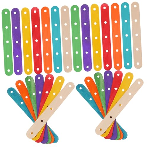 SHINEOFI 200 Stk. Bunte und Naturfarbene Holz Eisstiele mit Löchern Vielseitige Bastelsticks für DIY Kunstprojekte für Schulbedarf und Kreative Handarbeiten SHINEOFI 200 Stk. Bunte und Naturfarbene Holz Eisstiele mit Löchern Vielseitige Bastelsticks für DIY Kunstprojekte für Schulbedarf und Kreative Handarbeiten von SHINEOFI