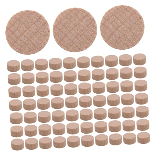 SHINEOFI 200 Stück Buchenholz runde Scheiben hölzerne Baumrinde unbemalte dekorative Holzscheibe Kreisholz zum Basteln runde Holzscheiben Holzspäne selber machen Holzhandwerkskreise Khaki von SHINEOFI