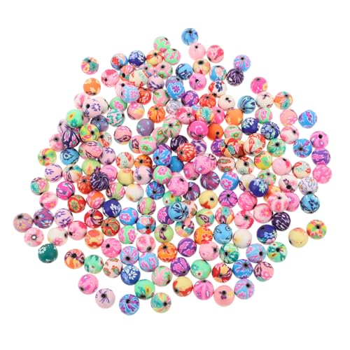 SHINEOFI 200 Stück Bunte Polymer Clay Blumen Perlen Runde Spacer Beads Für DIY Schmuckherstellung Armbänder Halsketten Basteln Zubehör von SHINEOFI