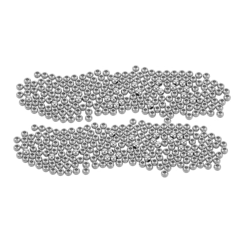 SHINEOFI 200 Stück Edelstahl Abstandshalter Perlen Glatt Rund Große Bohrung Schmuck DIY Armband Zwischenperlen für Basteln und Schmuckherstellung SHINEOFI 200 Stück Edelstahl Abstandshalter Perlen Glatt Rund Große Bohrung Schmuck DIY Armband Zwischenperlen für Basteln und Schmuckherstellung von SHINEOFI