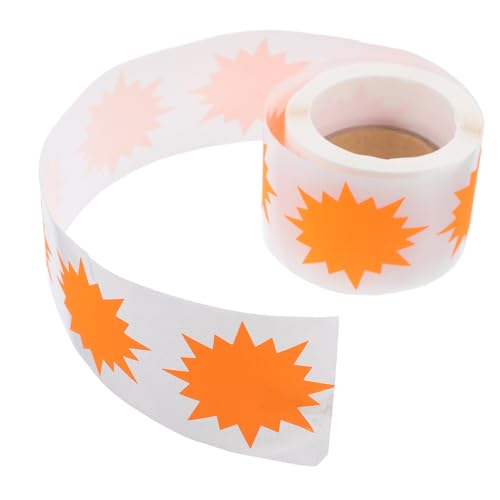 SHINEOFI 200 Stück Fluoreszierende Burst Form Etiketten für Garagenverkäufe Einzelhandel Preisgestaltung Orange Farbgebung SHINEOFI 200 Stück Fluoreszierende Burst Form Etiketten für Garagenverkäufe Einzelhandel Preisgestaltung Orange Farbgebung von SHINEOFI