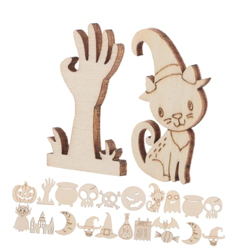 SHINEOFI 200 Stück Halloween Handgefertigte Holzspäne Holz Halloween Form Holzausschnitt Selber Machen Holzhandwerksschmuck Geisterausschnitte Aus Holz Handwerksschmuck Aus Hölzern SHINEOFI 200 Stück Halloween Handgefertigte Holzspäne Holz Halloween Form Holzausschnitt Selber Machen Holzhandwerksschmuck Geisterausschnitte Aus Holz Handwerksschmuck Aus Hölzern von SHINEOFI