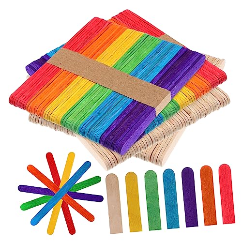 SHINEOFI 200 Stück Holz Farbige Diy Holzstäbchen für Kunst und Bastelprojekte Lebensmittelechtes Material für Eis Lollis und Schulprojekte SHINEOFI 200 Stück Holz Farbige Diy Holzstäbchen für Kunst und Bastelprojekte Lebensmittelechtes Material für Eis Lollis und Schulprojekte von SHINEOFI